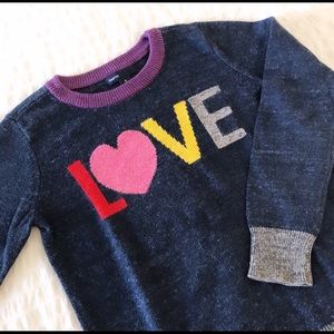 Girls size 8 LOVE sweater from GAP